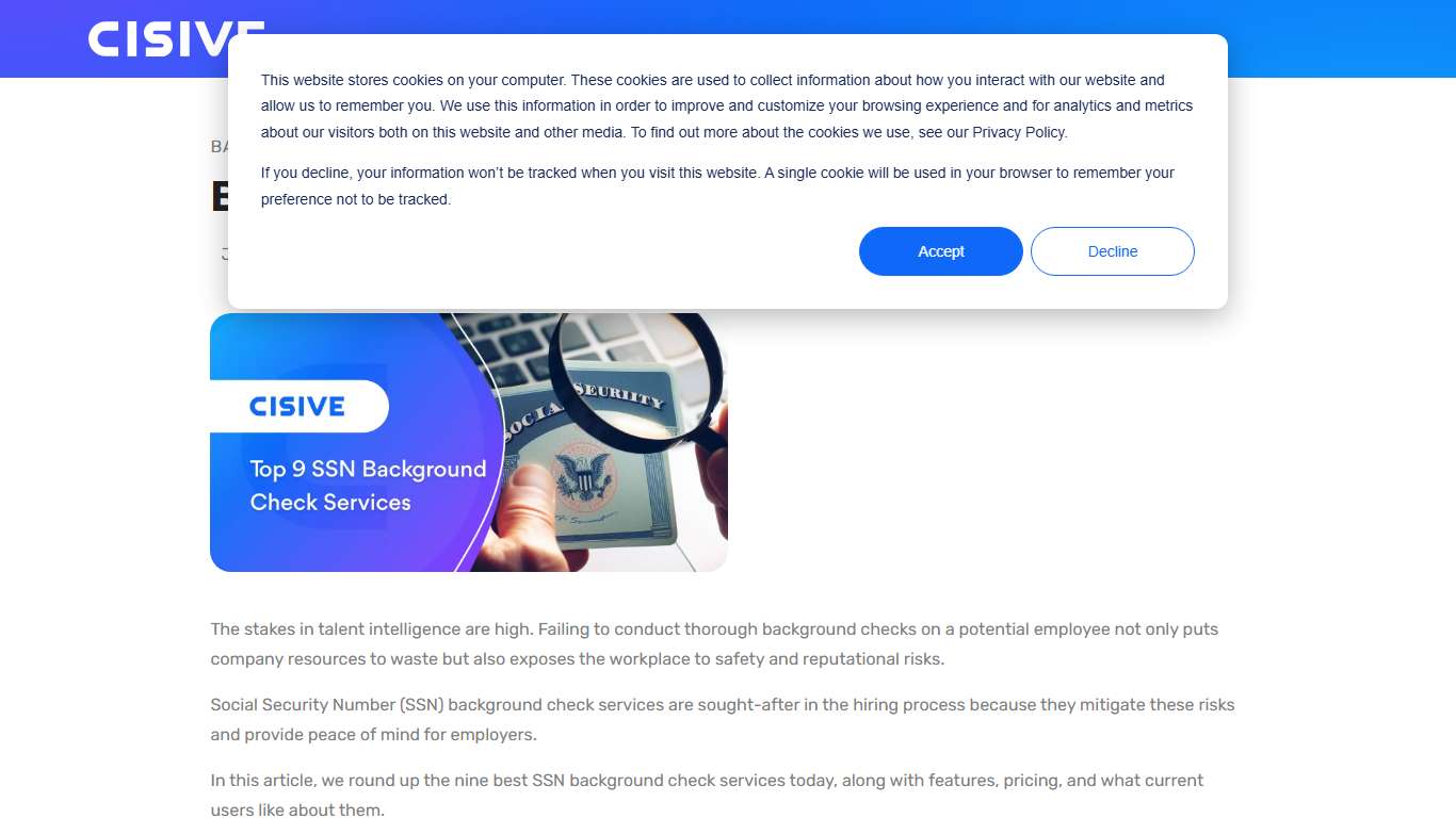 Best SSN Background Check Services 2026